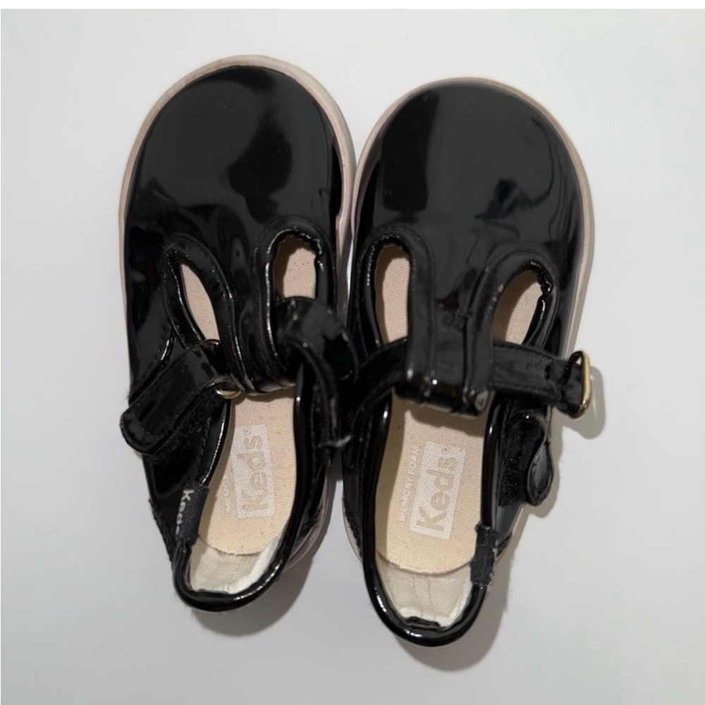 Baby Girl Black Mary Jane Keds Sneakers Sz 4
